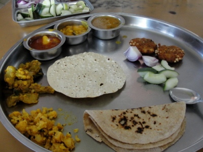 Traditional Gujarathi meal